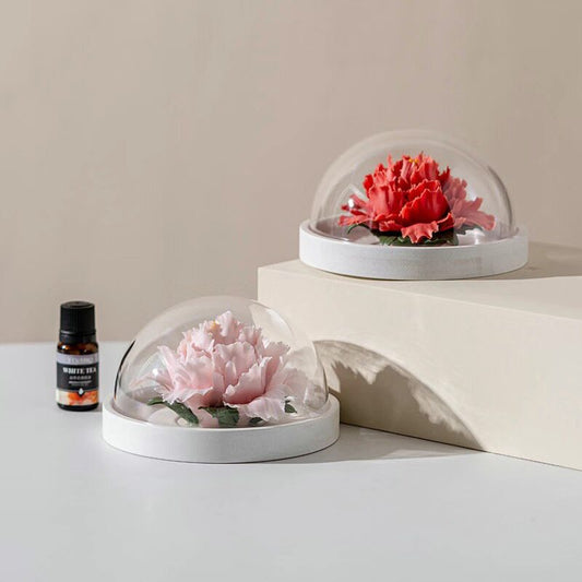 Handcrafted ceramic flowers, exquisite and distinctive ceramic aromatherapy ornaments crafted by an inheritor of Intangible Cultural Heritage art.