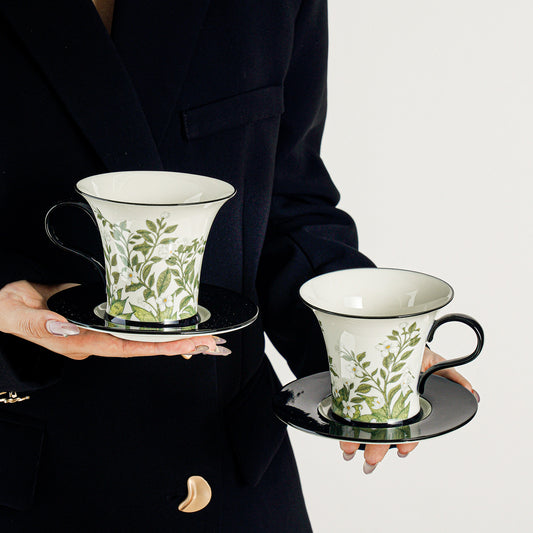 Premium Coffee Cup and Saucer Set - The Perfect Birthday Gift for Women, Men, or Teachers