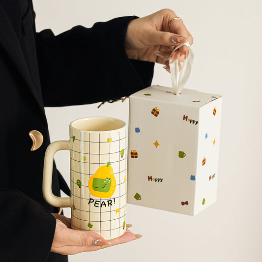 Elevated Graffiti Ceramic Mug - High-End Large Capacity Coffee Cup