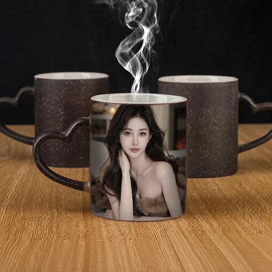 Heat-Activated Color Change Mug - Custom Photo Ceramic Cup, Personalized Gift for Men & Women