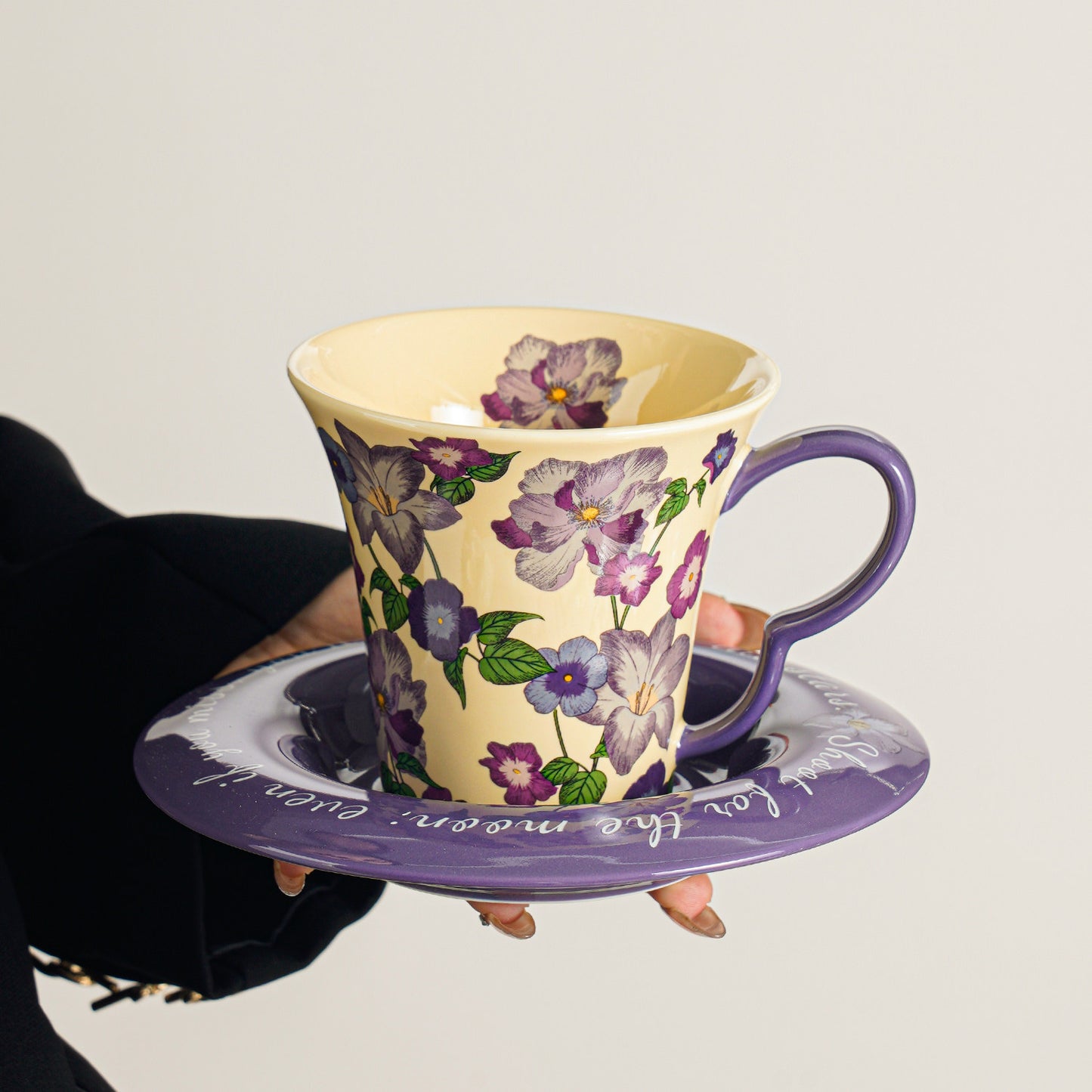 Coffee Cup and Saucer Set - Premium Delicate Tea Cup for Afternoon Tea, Latte, and Cappuccino