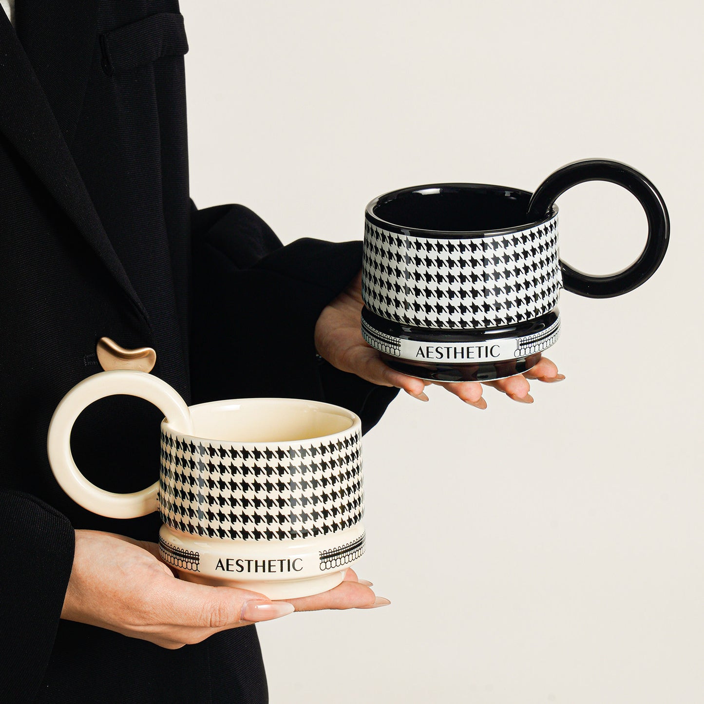 Ceramic Mugs, Luxury Minimalist Coffee Cups