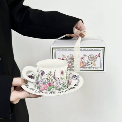Elegant Coffee Cup and Saucer - Premium Porcelain Mug