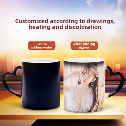 Heat-Activated Color Change Mug - Custom Photo Ceramic Cup, Personalized Gift for Men & Women