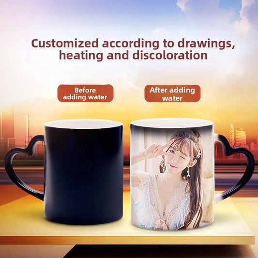 Heat-Activated Color Change Mug - Custom Photo Ceramic Cup, Personalized Gift for Men & Women