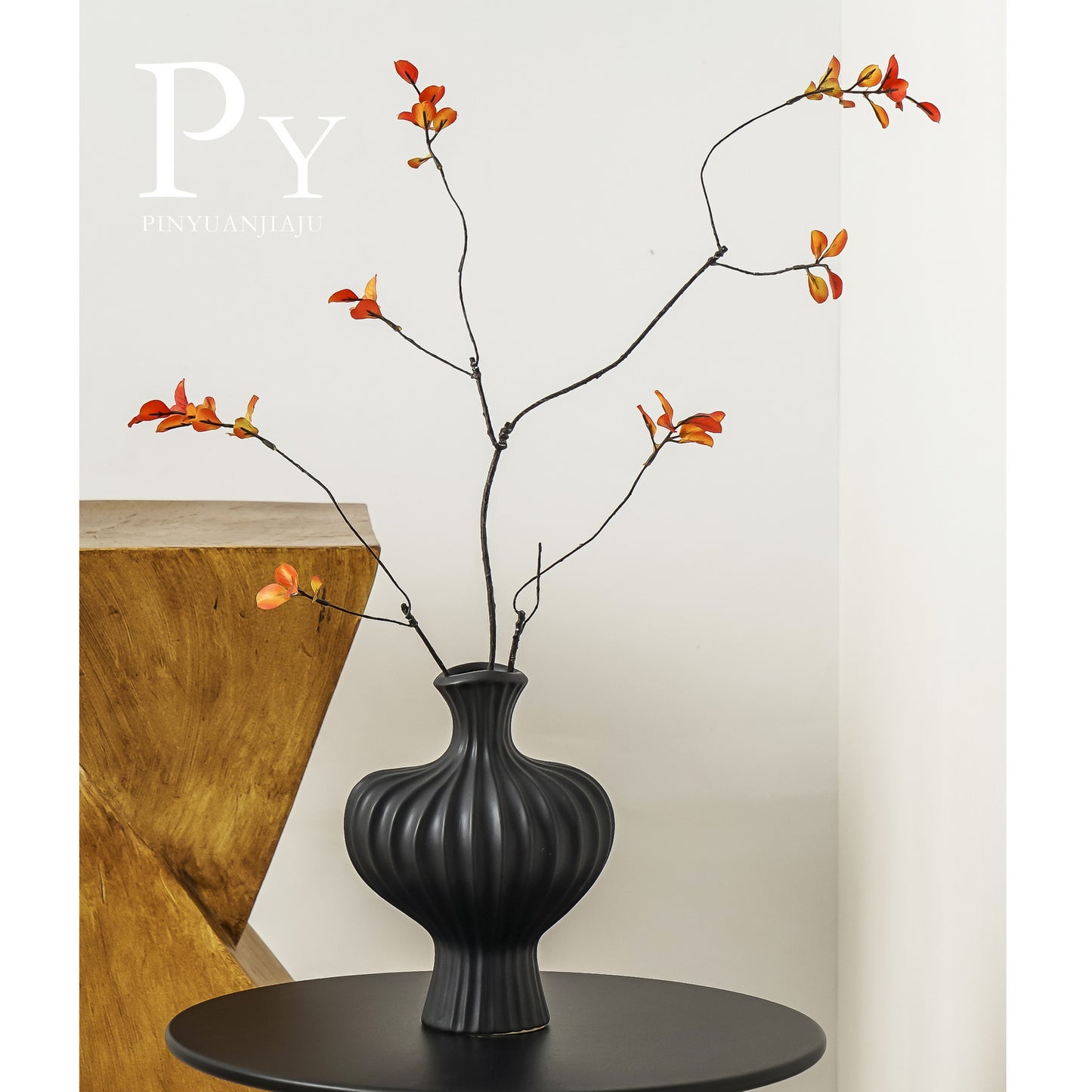 French Mid-Century Ceramic Vase - Elegant Hydroponic Planter & Decorative Flower Vase for Living Room, Home & Office