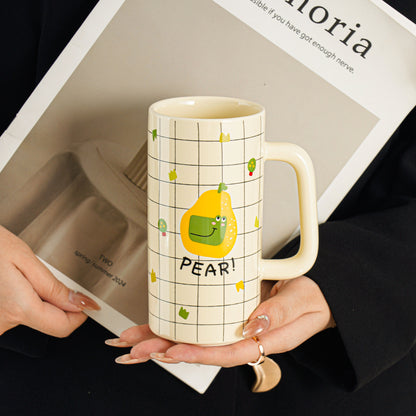 Elevated Graffiti Ceramic Mug - High-End Large Capacity Coffee Cup