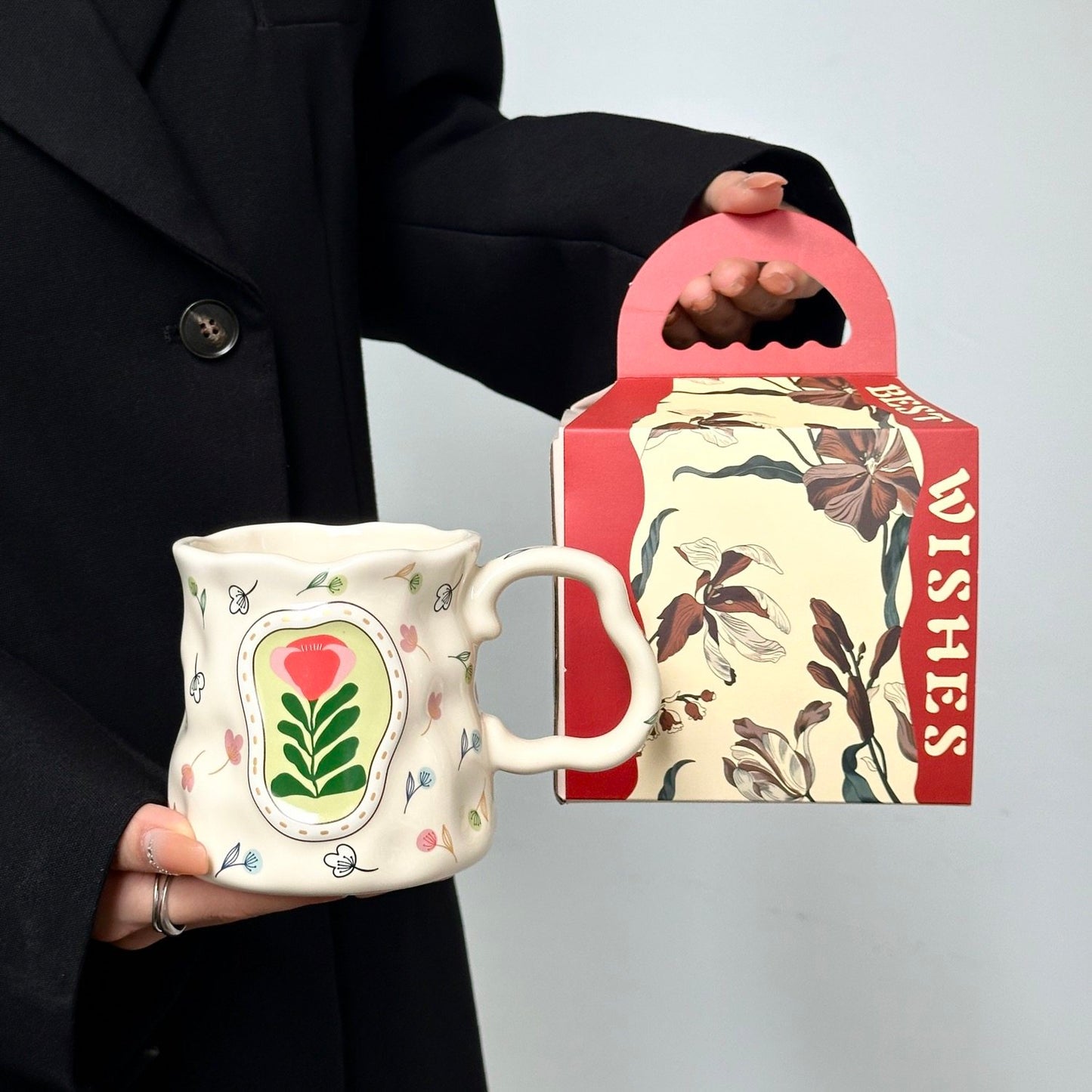 Exquisite & Aesthetic Ceramic Coffee Mug - The Perfect Birthday Gift for Girls and Best Friends