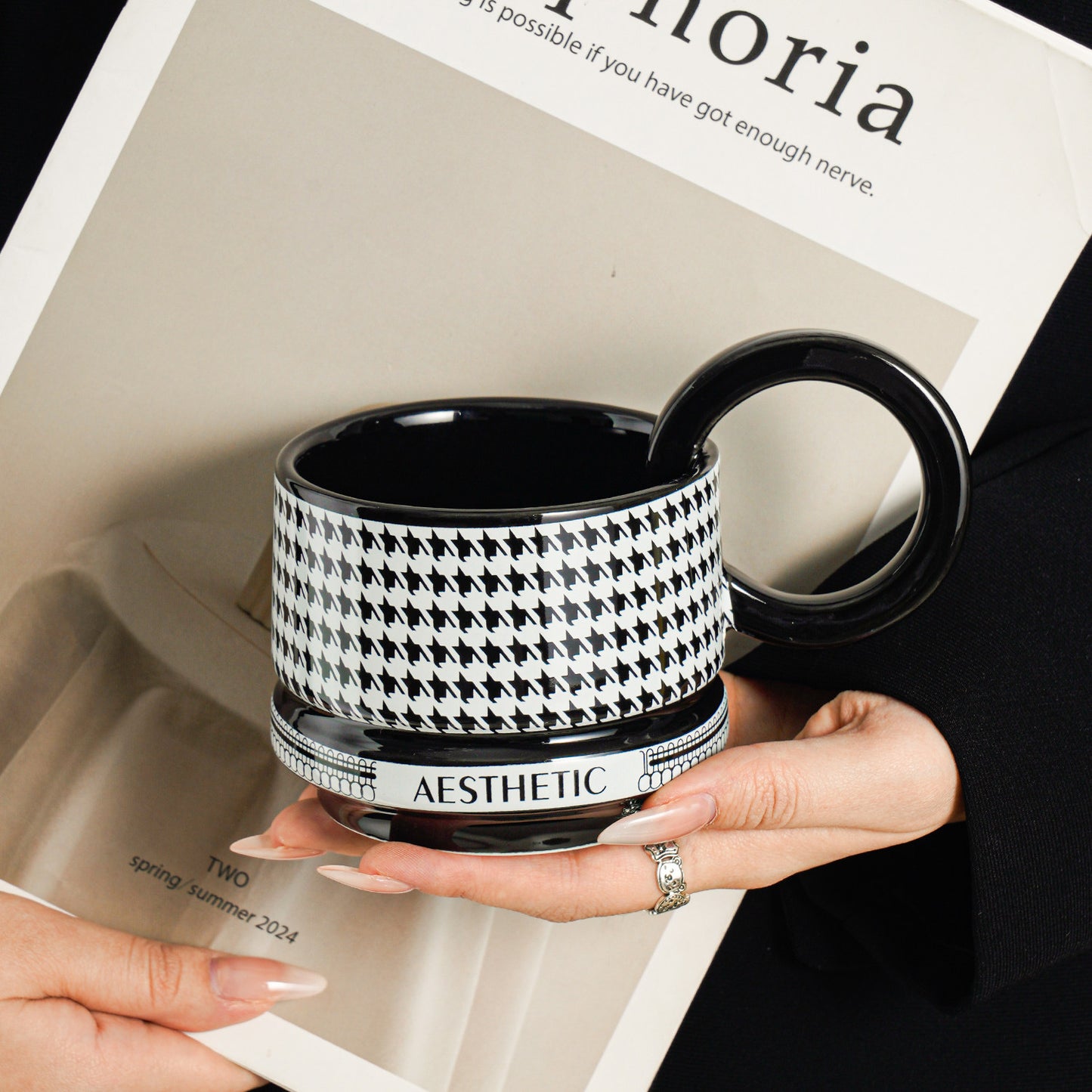 Ceramic Mugs, Luxury Minimalist Coffee Cups