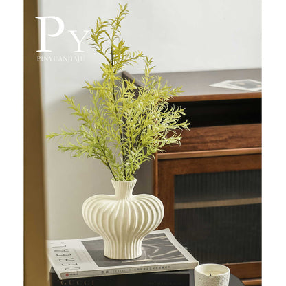 French Mid-Century Ceramic Vase - Elegant Hydroponic Planter & Decorative Flower Vase for Living Room, Home & Office