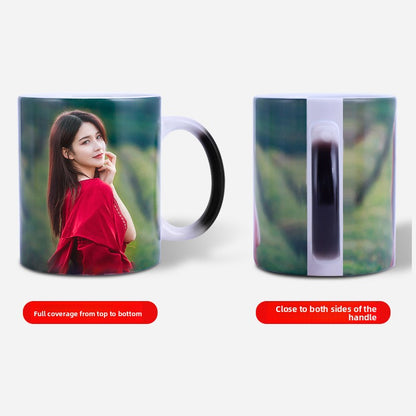 Heat-Activated Color Change Mug - Custom Photo Ceramic Cup, Personalized Gift for Men & Women