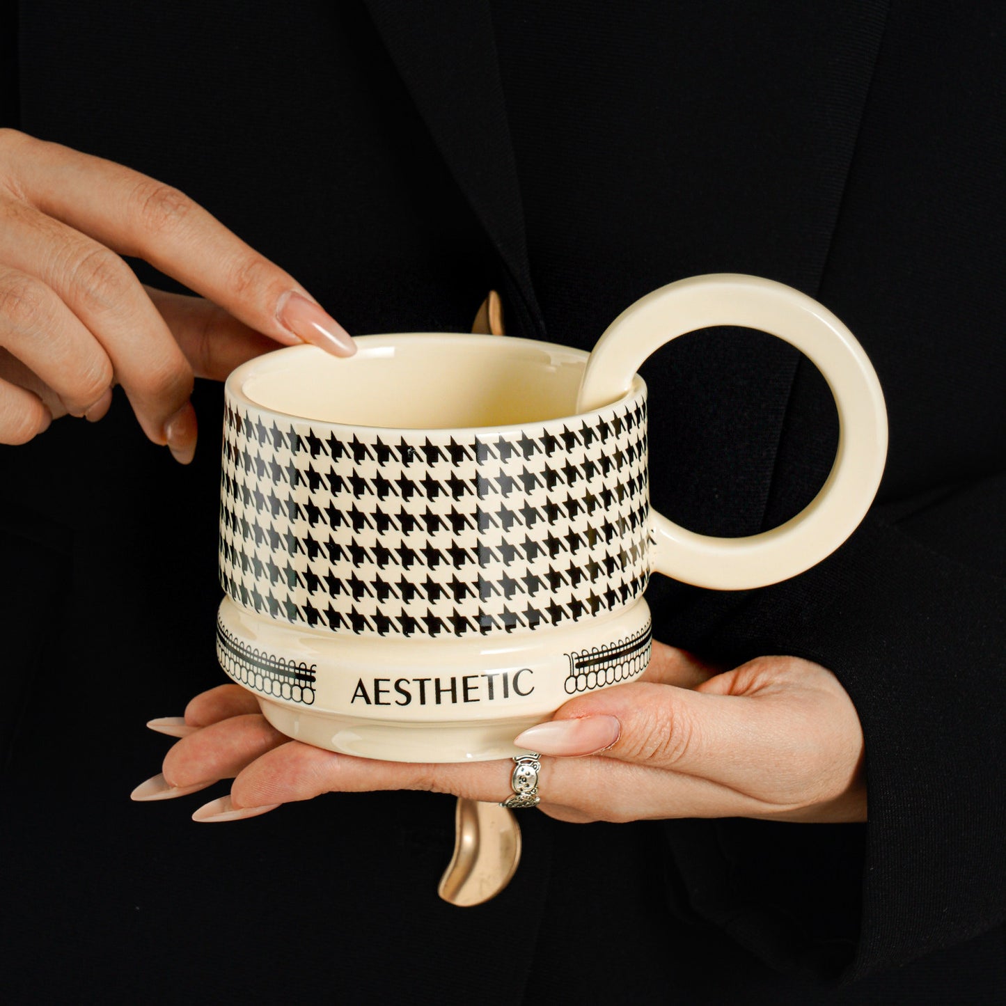 Ceramic Mugs, Luxury Minimalist Coffee Cups