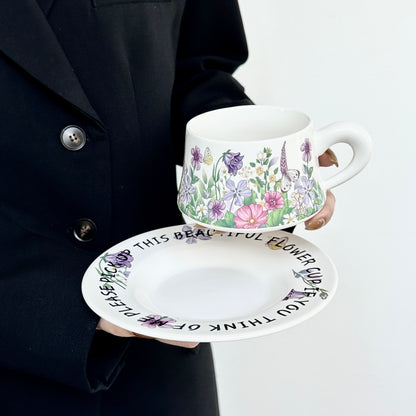 Elegant Coffee Cup and Saucer - Premium Porcelain Mug