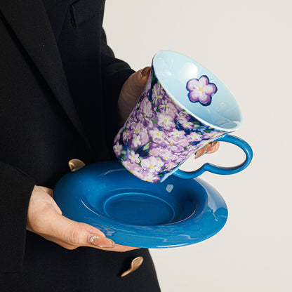 Coffee Cup and Saucer Set - Premium Delicate Tea Cup for Afternoon Tea, Latte, and Cappuccino