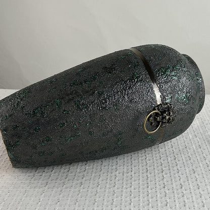 Rustic Unglazed Ceramic Vase - Handcrafted Wabi-Sabi Style for Zen Minimalist Home, Hotel & Hostel Decor (Perfect for Tabletop Floral Arrangements)