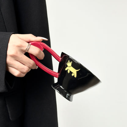 Stylish Ceramic Coffee Mug - Perfect Birthday Gift for Her, Artistic Design Women's Gift Set