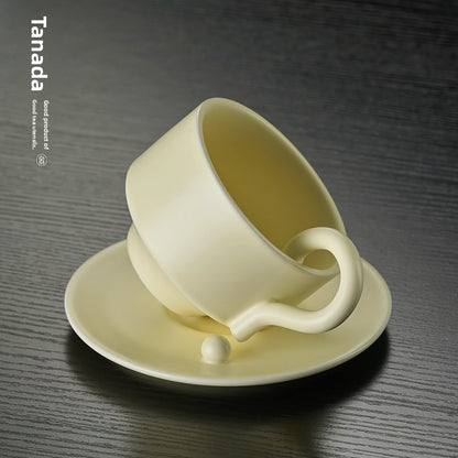 Tashiro Aesthetic Coffee Set - Niche, High-Beauty Cup & Saucer, Ideal Souvenir and Romantic Gift for Couples