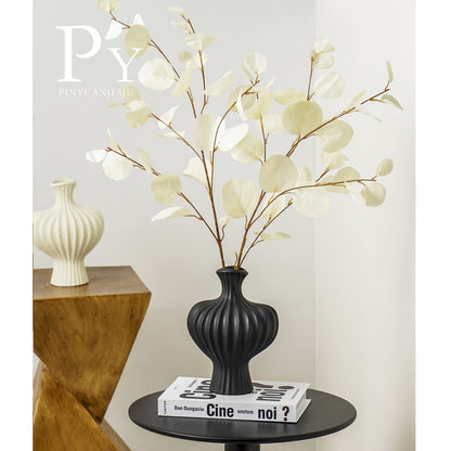 French Mid-Century Ceramic Vase - Elegant Hydroponic Planter & Decorative Flower Vase for Living Room, Home & Office