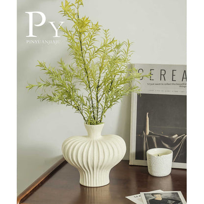 French Mid-Century Ceramic Vase - Elegant Hydroponic Planter & Decorative Flower Vase for Living Room, Home & Office