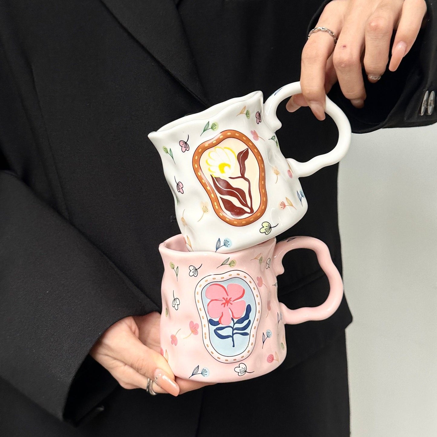 Exquisite & Aesthetic Ceramic Coffee Mug - The Perfect Birthday Gift for Girls and Best Friends