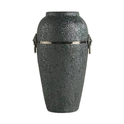 Rustic Unglazed Ceramic Vase - Handcrafted Wabi-Sabi Style for Zen Minimalist Home, Hotel & Hostel Decor (Perfect for Tabletop Floral Arrangements)