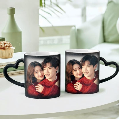 Heat-Activated Color Change Mug - Custom Photo Ceramic Cup, Personalized Gift for Men & Women