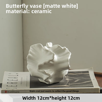 French Mid-Century Ceramic Vase - Elegant Hydroponic Planter & Decorative Flower Vase for Living Room, Home & Office