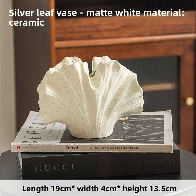 French Mid-Century Ceramic Vase - Elegant Hydroponic Planter & Decorative Flower Vase for Living Room, Home & Office