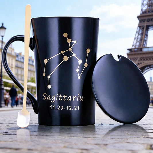 Custom Zodiac Photo Mug - Heat Change Color Ceramic Coffee Cup, Personalized Logo Gift for Him or Her
