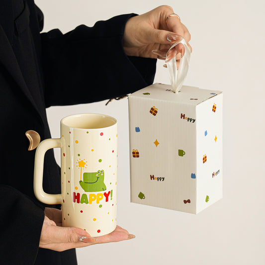 Elevated Graffiti Ceramic Mug - High-End Large Capacity Coffee Cup
