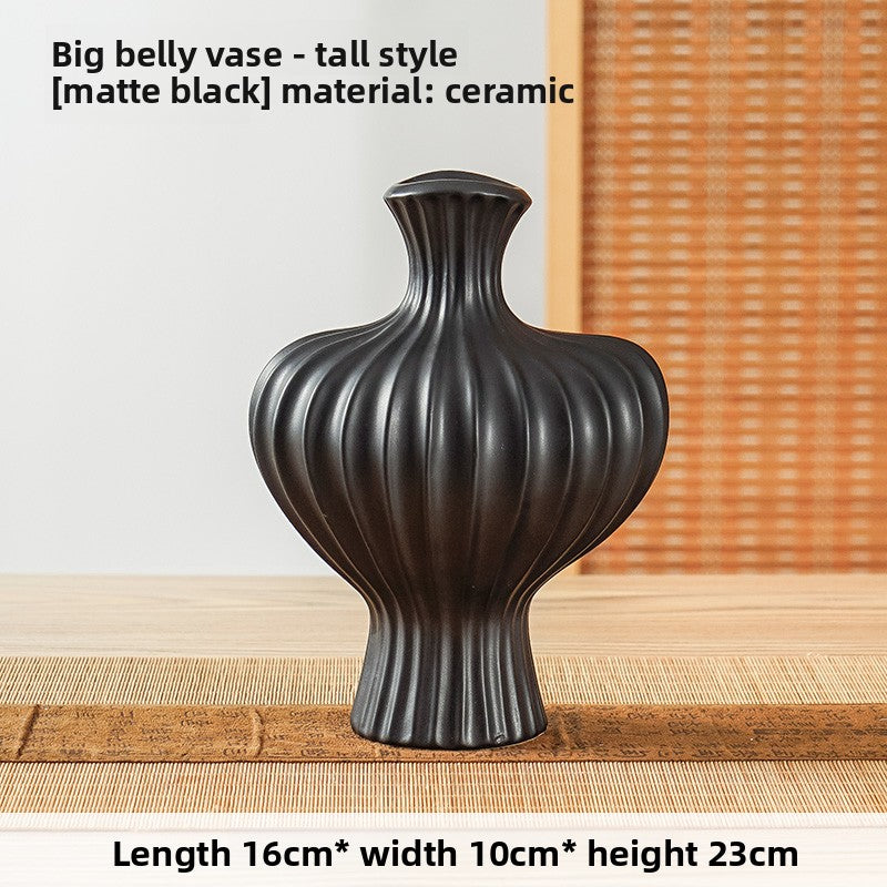 French Mid-Century Ceramic Vase - Elegant Hydroponic Planter & Decorative Flower Vase for Living Room, Home & Office