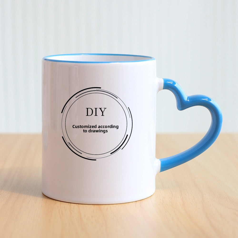 Custom Photo Mug, Personalized Ceramic Coffee Cup, Colorful Sublimation Mug with Name/Logo, Couple Birthday Anniversary Gift, Promotional Souvenir