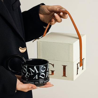 Elevated Couple Mug Set - Premium Delicate Ceramic Coffee Cup for Her, Home & Office Use