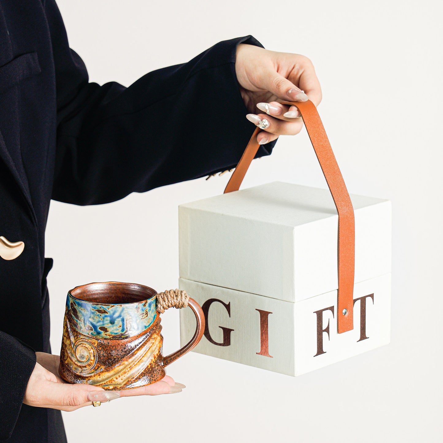 Premium  Mug Set - Elegant Vintage Ceramic Coffee Cup