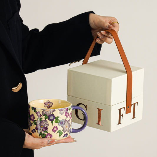 Floral Fantasy Mug - Elegant Ceramic Coffee Cup with Sophisticated Design