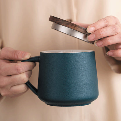 Custom Logo Mug, Engraved Ceramic Coffee Cup, Office Water Mug, Tea Tumbler, Personalized Gift Set, Sublimation Blank Cup