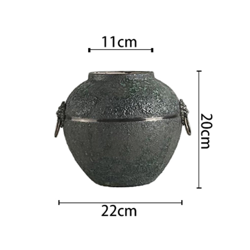 Rustic Unglazed Ceramic Vase - Handcrafted Wabi-Sabi Style for Zen Minimalist Home, Hotel & Hostel Decor (Perfect for Tabletop Floral Arrangements)