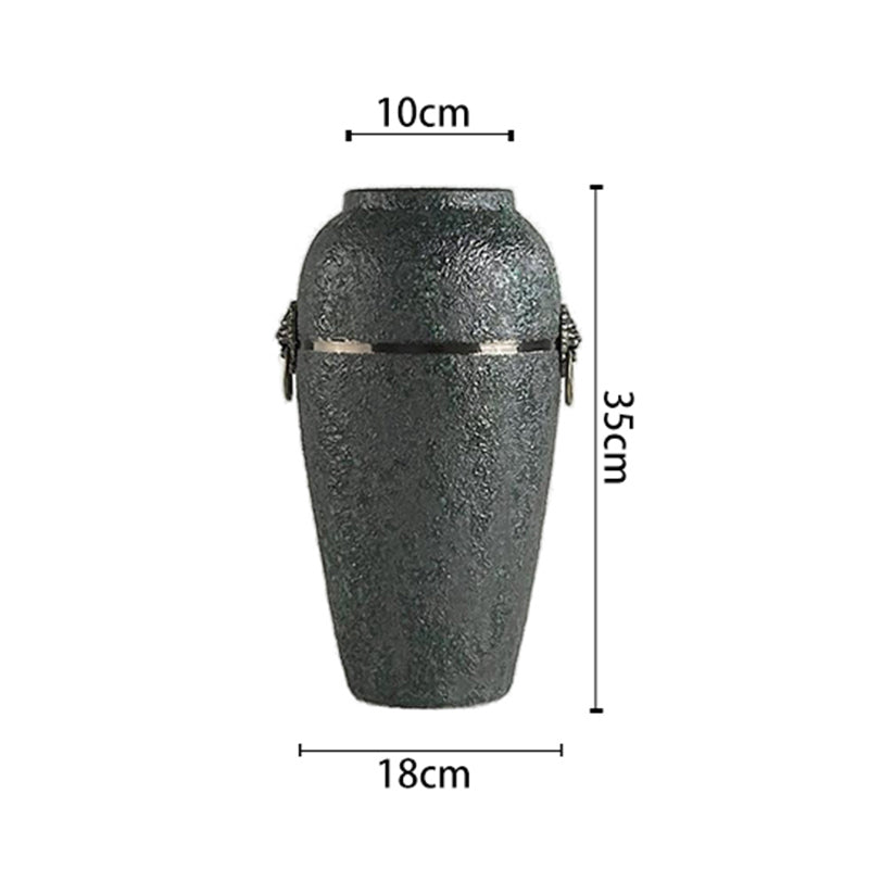 Rustic Unglazed Ceramic Vase - Handcrafted Wabi-Sabi Style for Zen Minimalist Home, Hotel & Hostel Decor (Perfect for Tabletop Floral Arrangements)