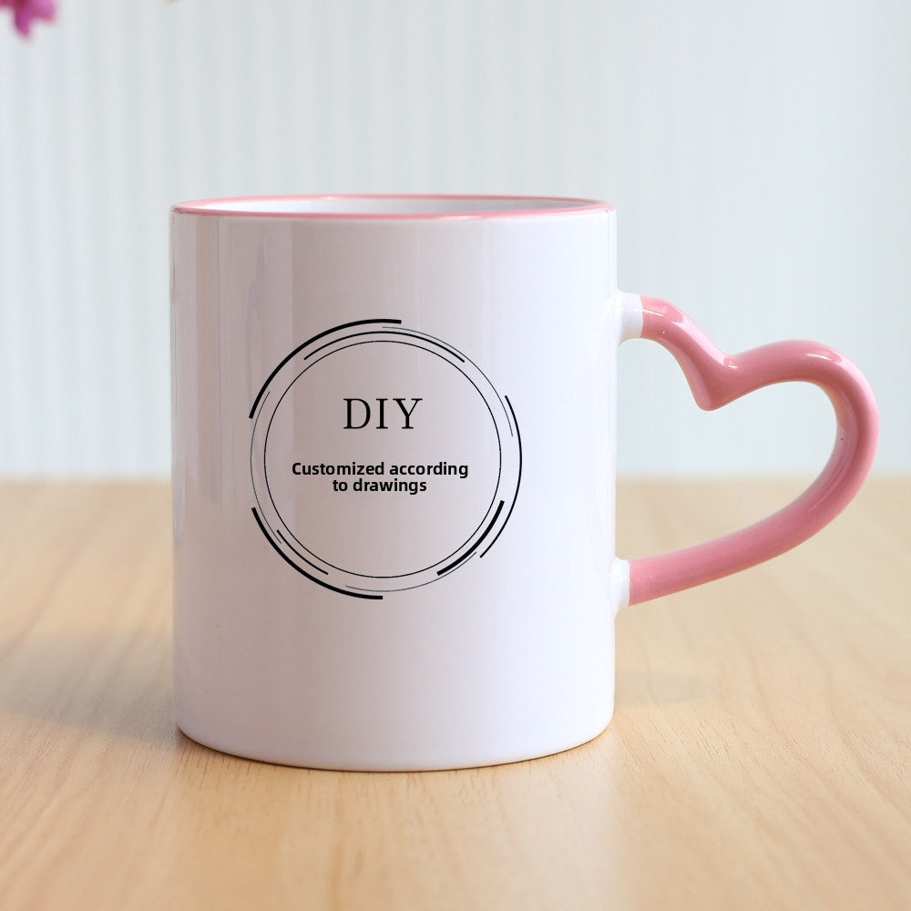 Custom Photo Mug, Personalized Ceramic Coffee Cup, Colorful Sublimation Mug with Name/Logo, Couple Birthday Anniversary Gift, Promotional Souvenir