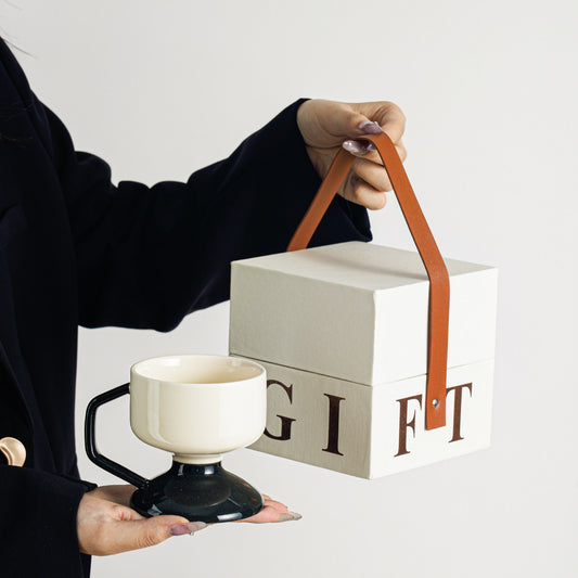 Chic Ceramic Mug - High Aesthetic Coffee Cup for Ice Cream & Beverage