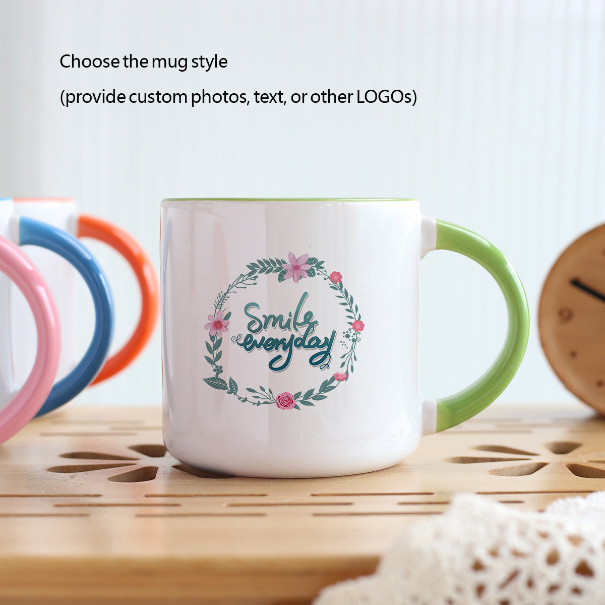 Vibrant DIY Photo Mug - Customizable White Ceramic Cup, Personalized Gift for Couples, Kids & Lovers