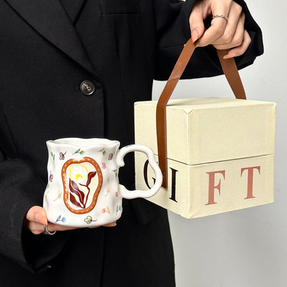 Exquisite & Aesthetic Ceramic Coffee Mug - The Perfect Birthday Gift for Girls and Best Friends