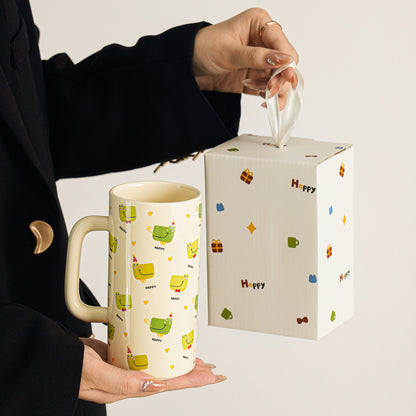 Elevated Graffiti Ceramic Mug - High-End Large Capacity Coffee Cup