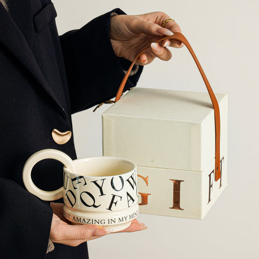 Elevated Couple Mug Set - Premium Delicate Ceramic Coffee Cup for Her, Home & Office Use