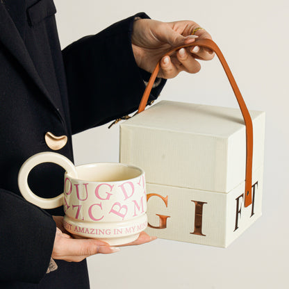 Elevated Couple Mug Set - Premium Delicate Ceramic Coffee Cup for Her, Home & Office Use