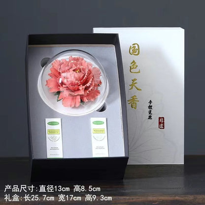 Handcrafted ceramic flowers, exquisite and distinctive ceramic aromatherapy ornaments crafted by an inheritor of Intangible Cultural Heritage art.