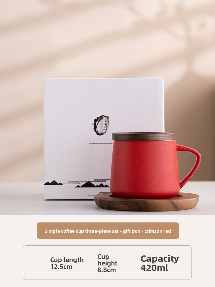 Custom Logo Mug, Engraved Ceramic Coffee Cup, Office Water Mug, Tea Tumbler, Personalized Gift Set, Sublimation Blank Cup