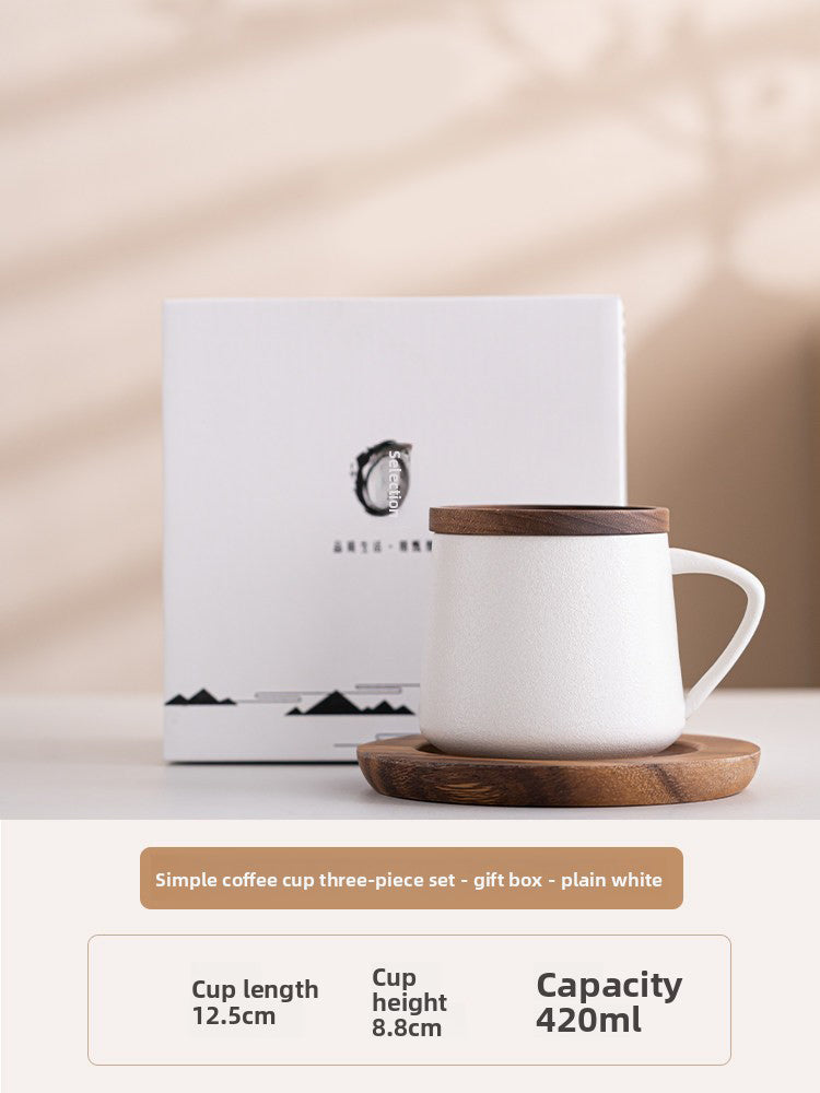 Custom Logo Mug, Engraved Ceramic Coffee Cup, Office Water Mug, Tea Tumbler, Personalized Gift Set, Sublimation Blank Cup