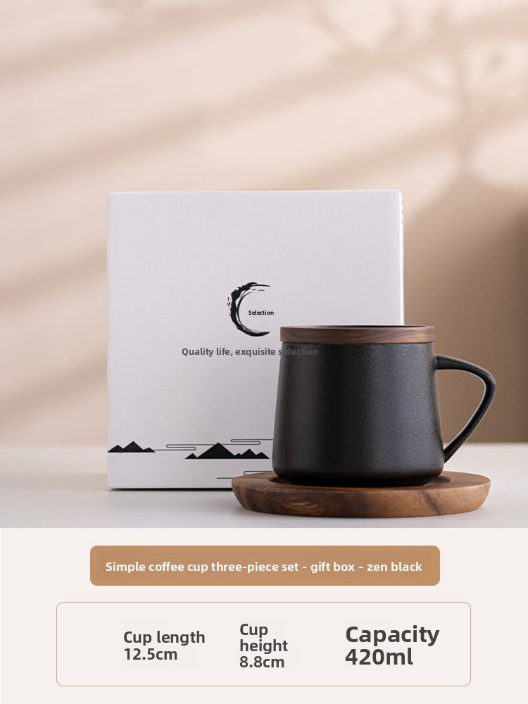 Custom Logo Mug, Engraved Ceramic Coffee Cup, Office Water Mug, Tea Tumbler, Personalized Gift Set, Sublimation Blank Cup