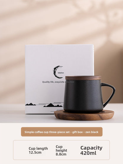 Custom Logo Mug, Engraved Ceramic Coffee Cup, Office Water Mug, Tea Tumbler, Personalized Gift Set, Sublimation Blank Cup